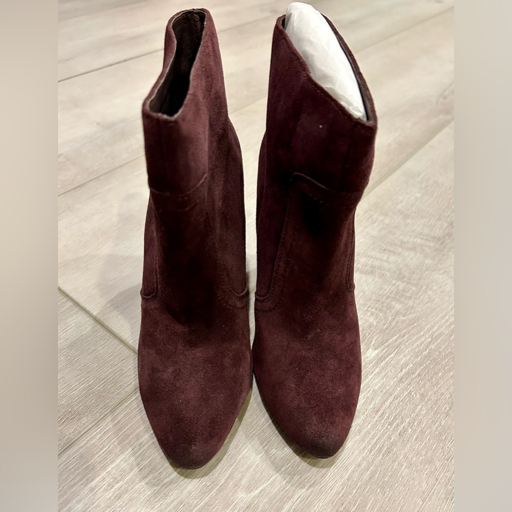 New burgundy suede ankle boots from Joe’s Jeans, size 6